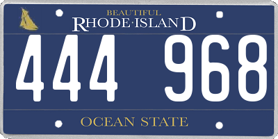 RI license plate 444968