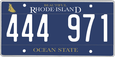 RI license plate 444971