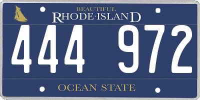 RI license plate 444972
