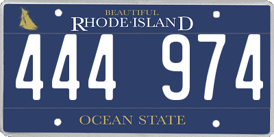 RI license plate 444974