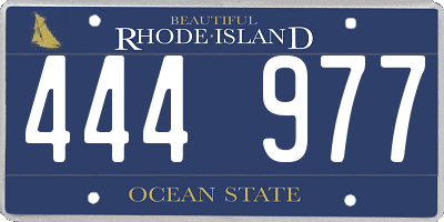 RI license plate 444977