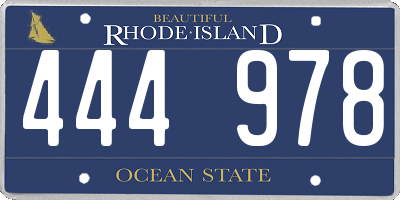 RI license plate 444978