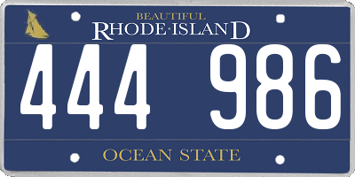 RI license plate 444986