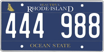 RI license plate 444988