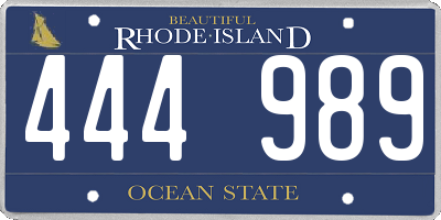 RI license plate 444989
