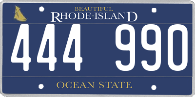 RI license plate 444990