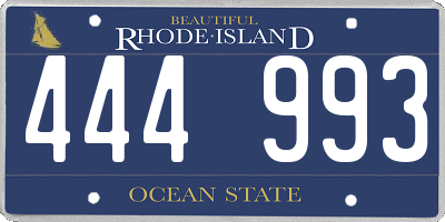 RI license plate 444993
