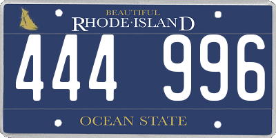 RI license plate 444996