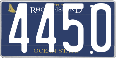 RI license plate 4450