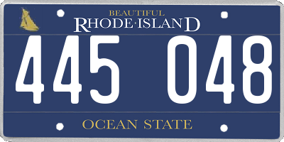 RI license plate 445048