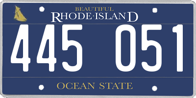 RI license plate 445051