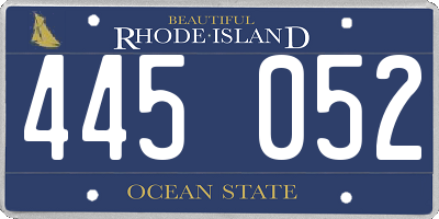RI license plate 445052