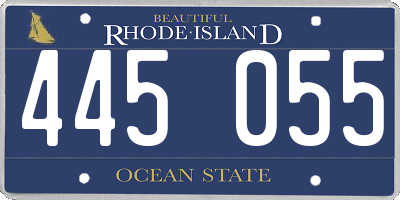 RI license plate 445055