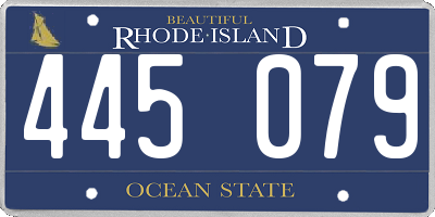 RI license plate 445079