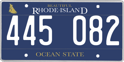 RI license plate 445082
