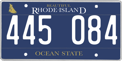 RI license plate 445084
