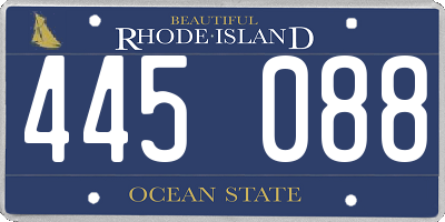 RI license plate 445088