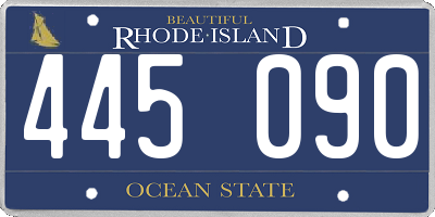 RI license plate 445090