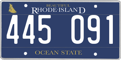 RI license plate 445091
