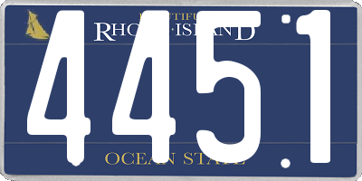 RI license plate 4451