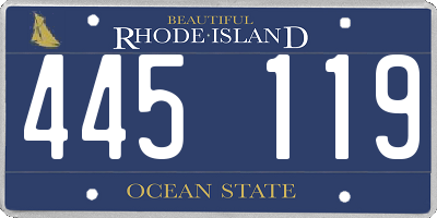 RI license plate 445119