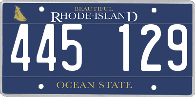 RI license plate 445129