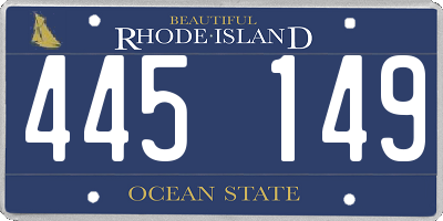 RI license plate 445149