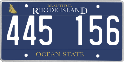 RI license plate 445156