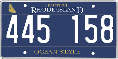 RI license plate 445158