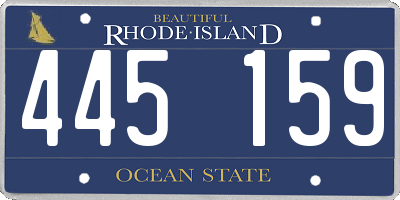RI license plate 445159