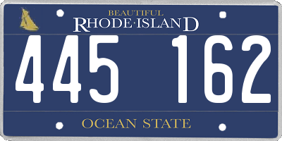 RI license plate 445162