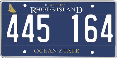 RI license plate 445164