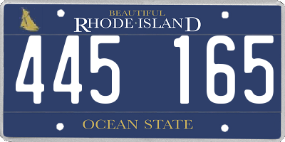 RI license plate 445165