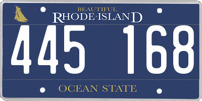 RI license plate 445168