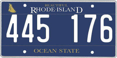 RI license plate 445176