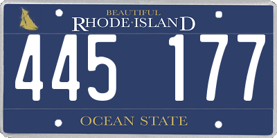 RI license plate 445177