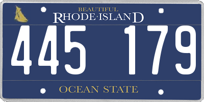 RI license plate 445179