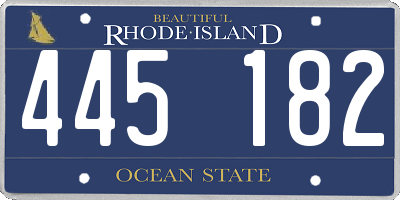 RI license plate 445182
