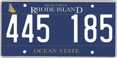 RI license plate 445185