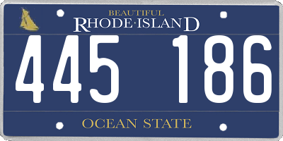RI license plate 445186
