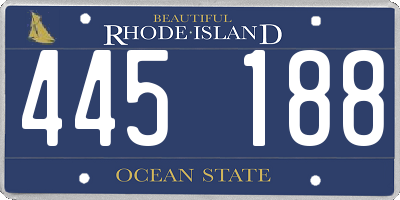RI license plate 445188