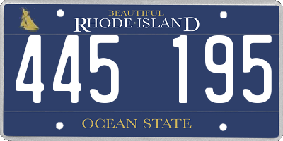 RI license plate 445195