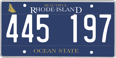 RI license plate 445197