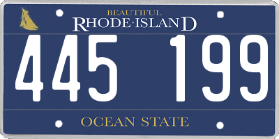 RI license plate 445199