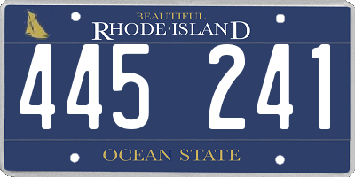 RI license plate 445241