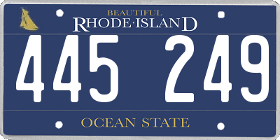 RI license plate 445249