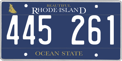 RI license plate 445261