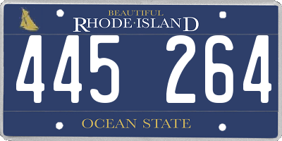 RI license plate 445264