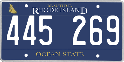 RI license plate 445269