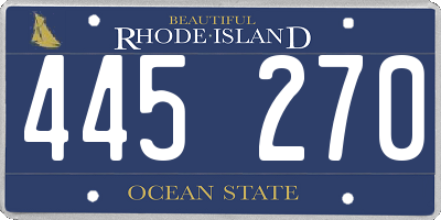 RI license plate 445270